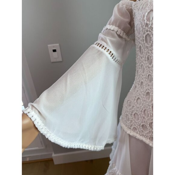 Women's Venus White Tiered Dress,  size 8 - Picture 5 of 16